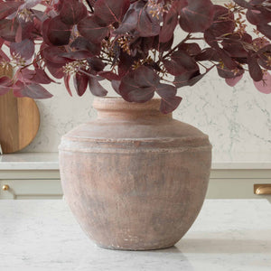 Large Terracotta Style Rustic Vase