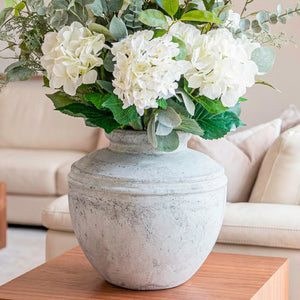 Large Light Grey Rustic Vase