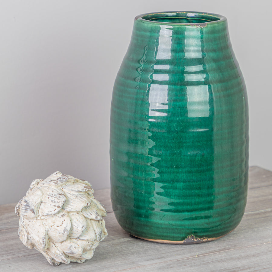 Garda Emerald Glazed Stefanie Vase