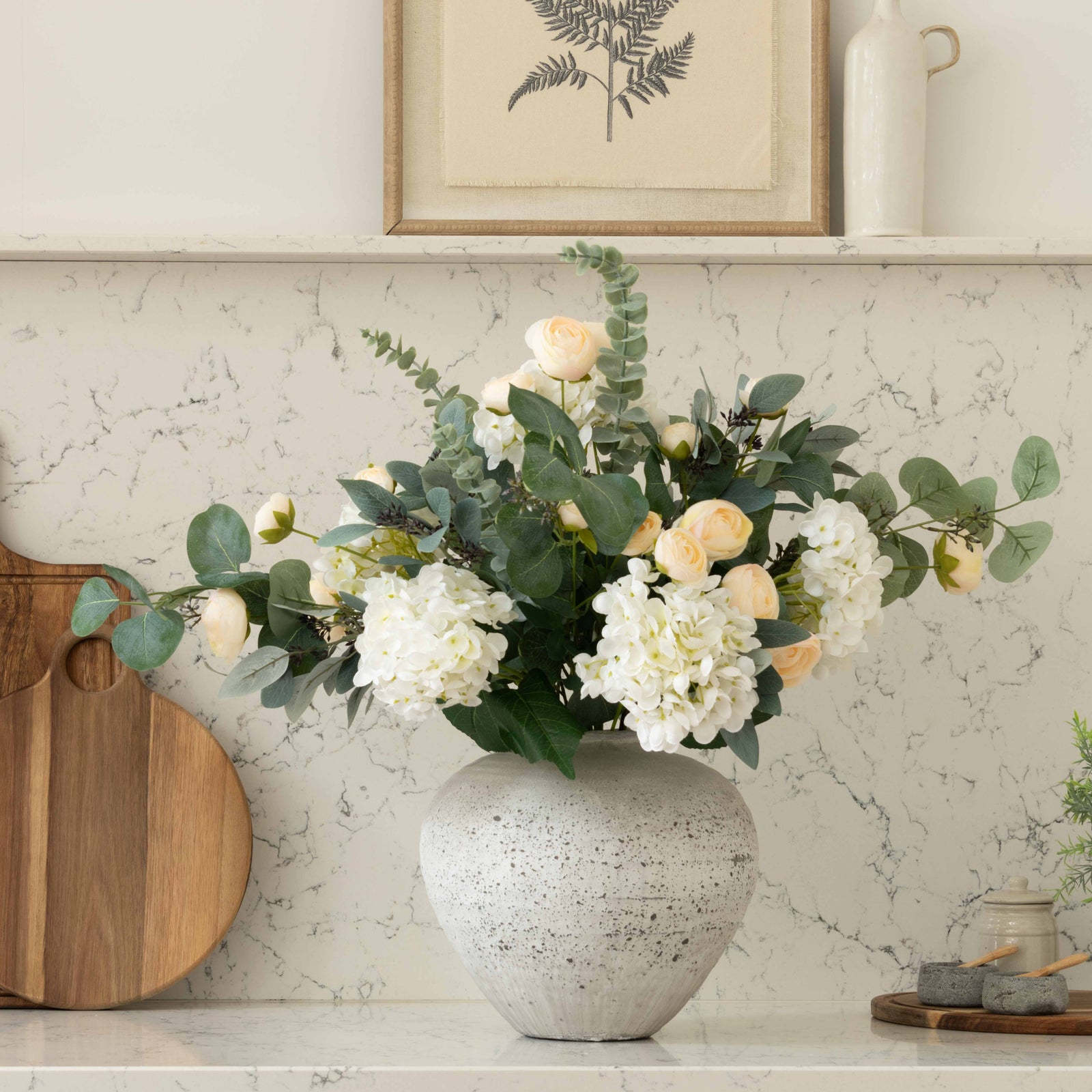 Cream and White Floral Arrangement