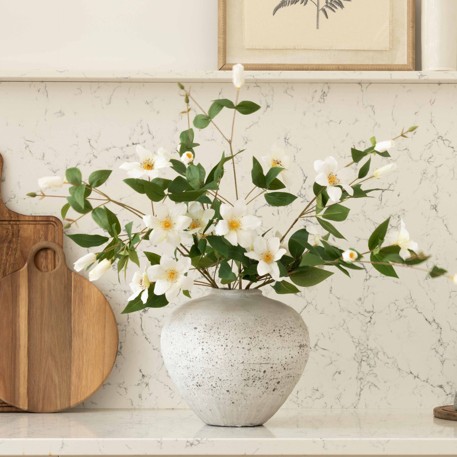 White Florida Clematis Arrangement