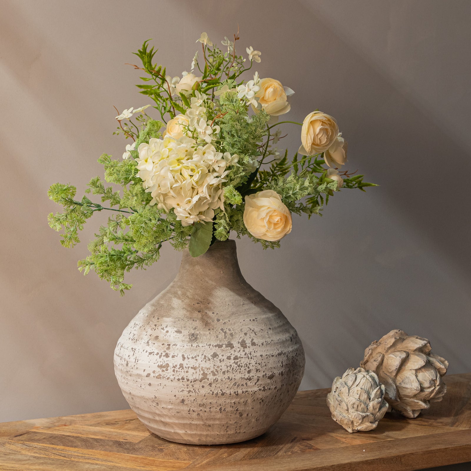 Rustic Grey Stone Style Vase