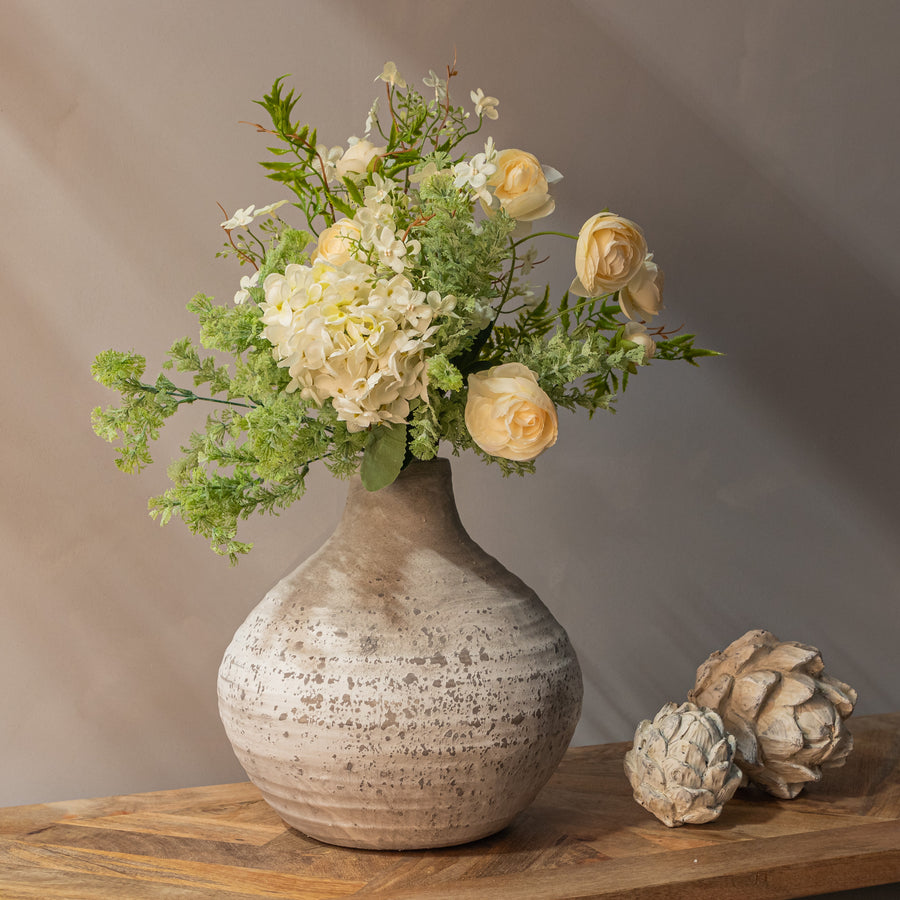 Rustic Grey Stone Style Vase
