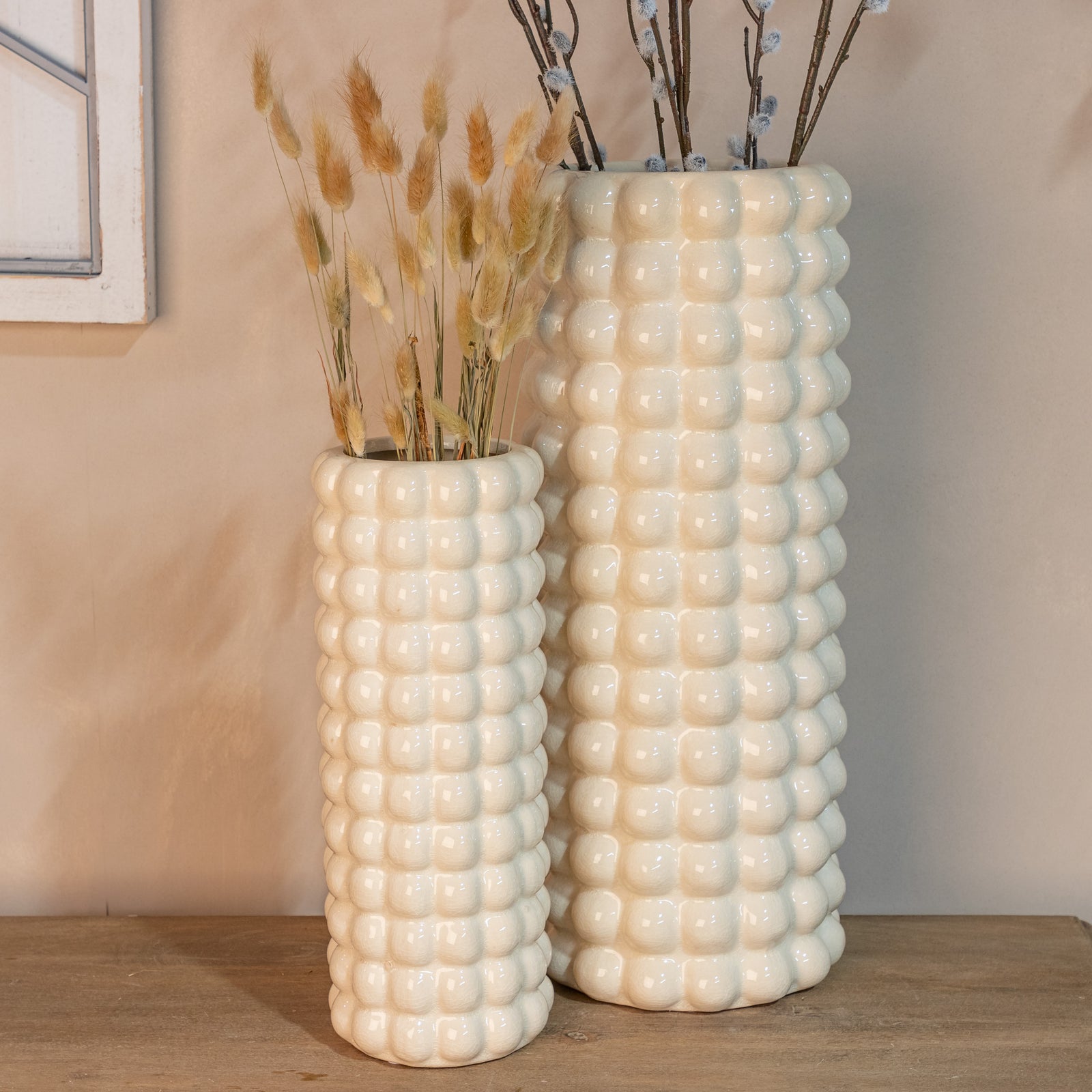 Seville Collection Ivory White Bubble Umbrella Stand