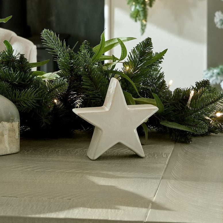Small Ceramic Standing Star Decoration