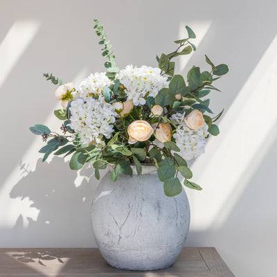 Large Rustic Grey Roman Vase
