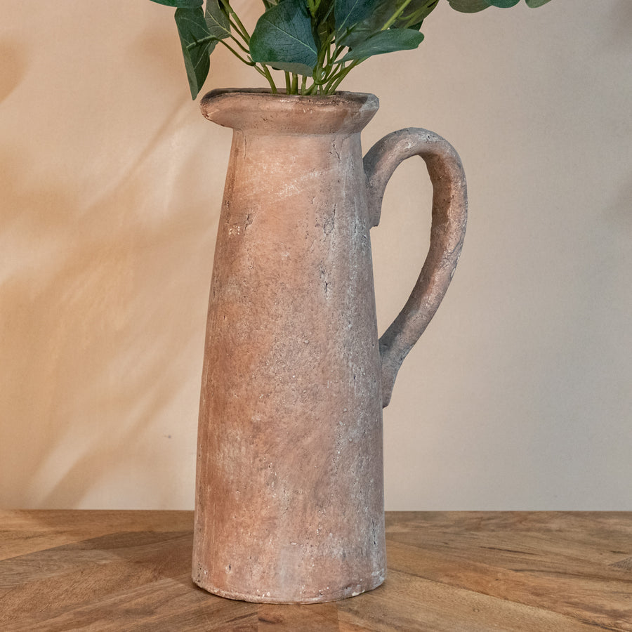 Rustic Tall Siena Brown Stone Based Jug