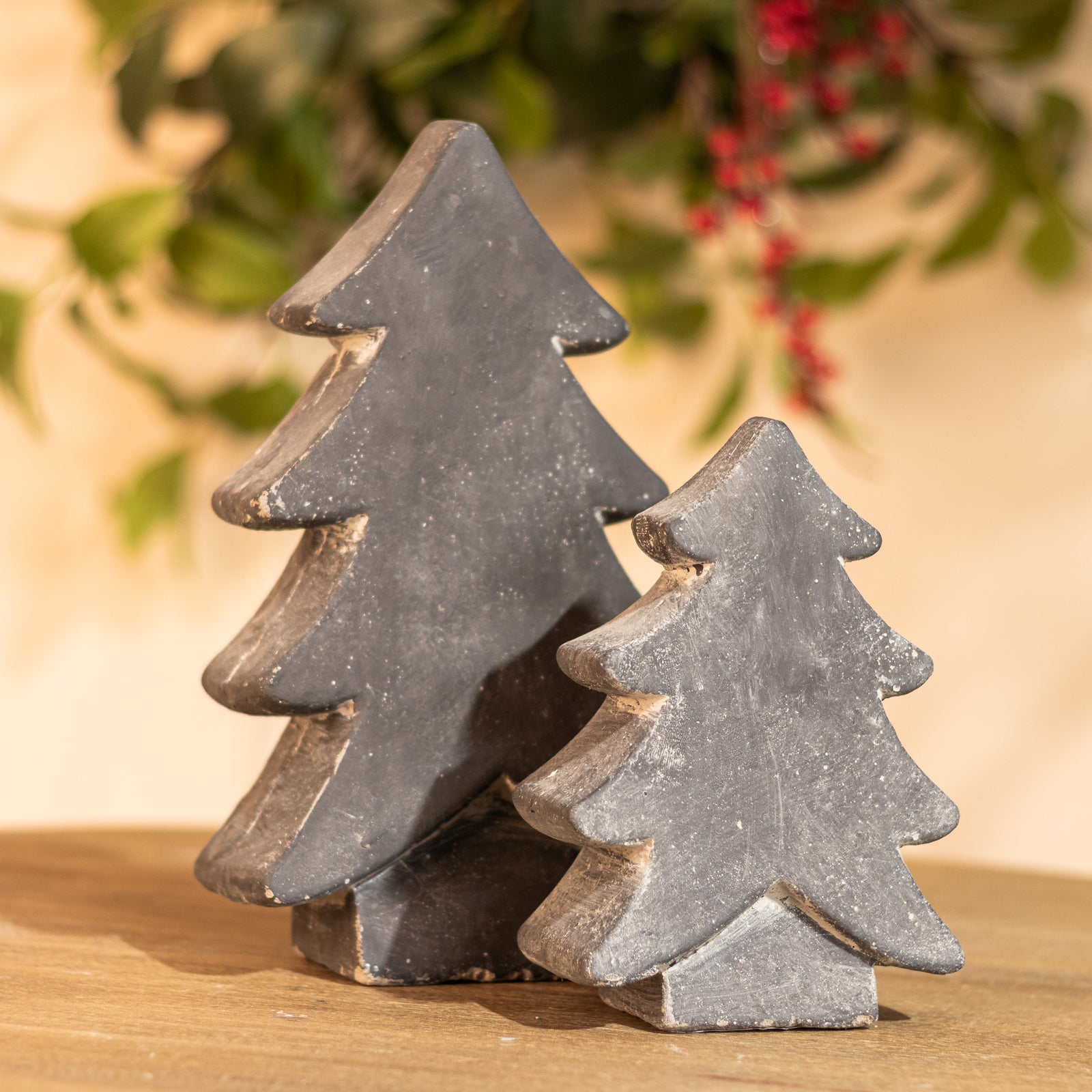 Charcoal Grey Stone Style Christmas Tree