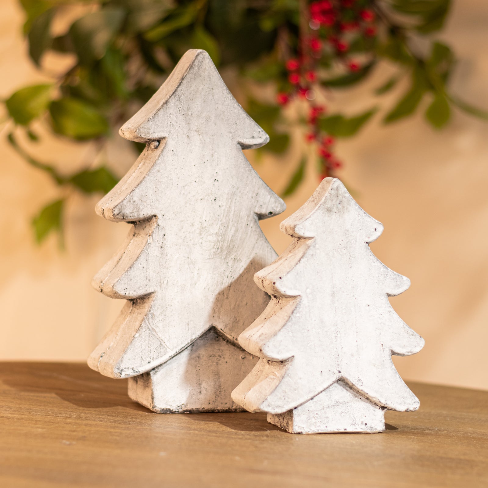 Light Grey Stone Style Christmas Tree