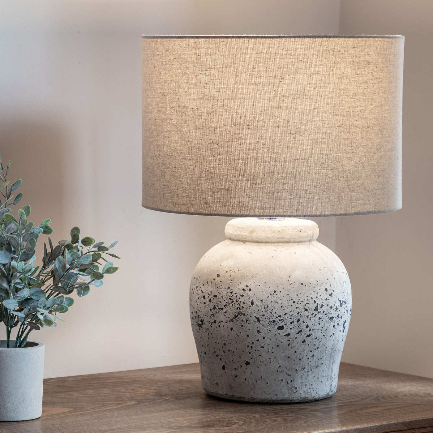 Classic Aged Stone Table Lamp
