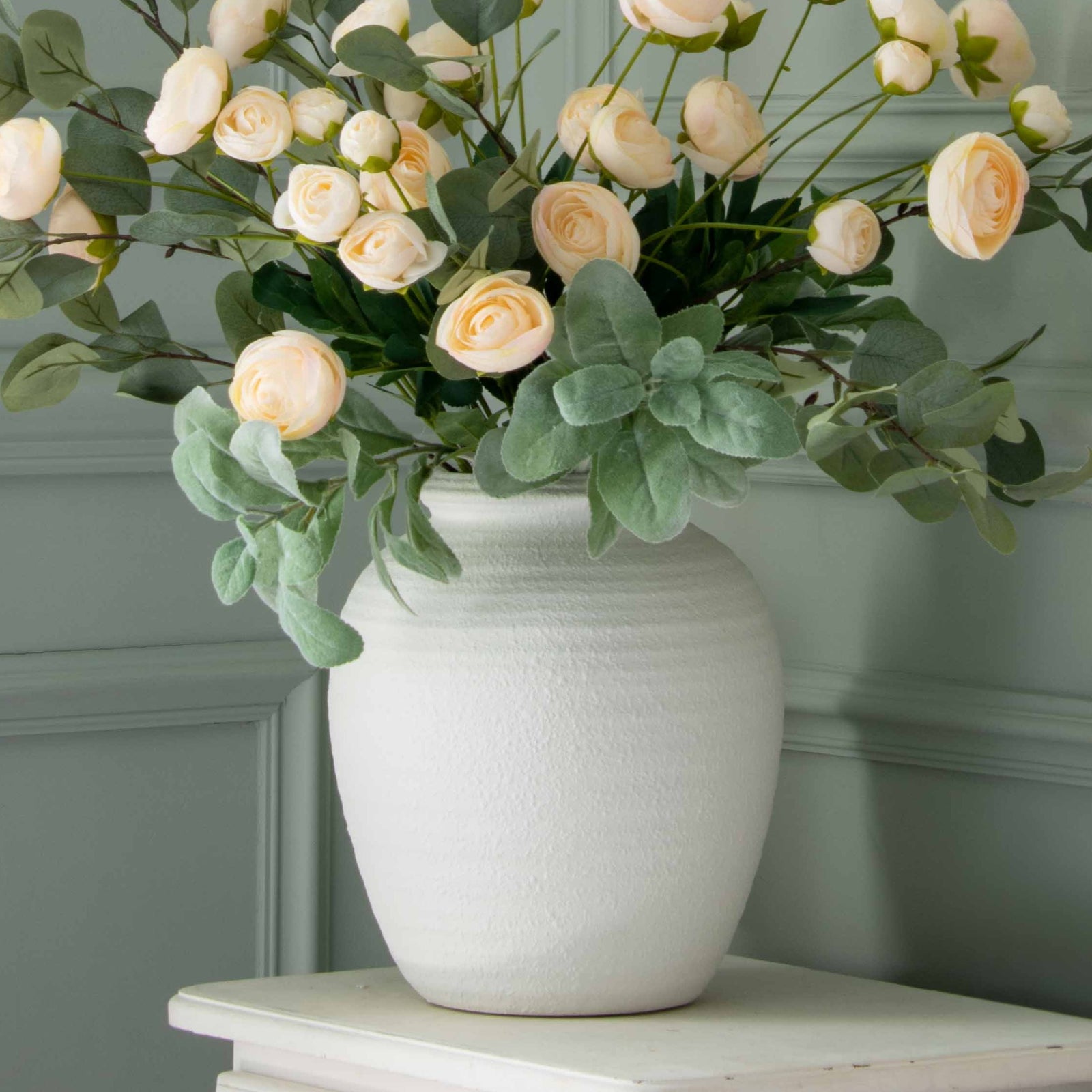 Elegant White Textured Vase