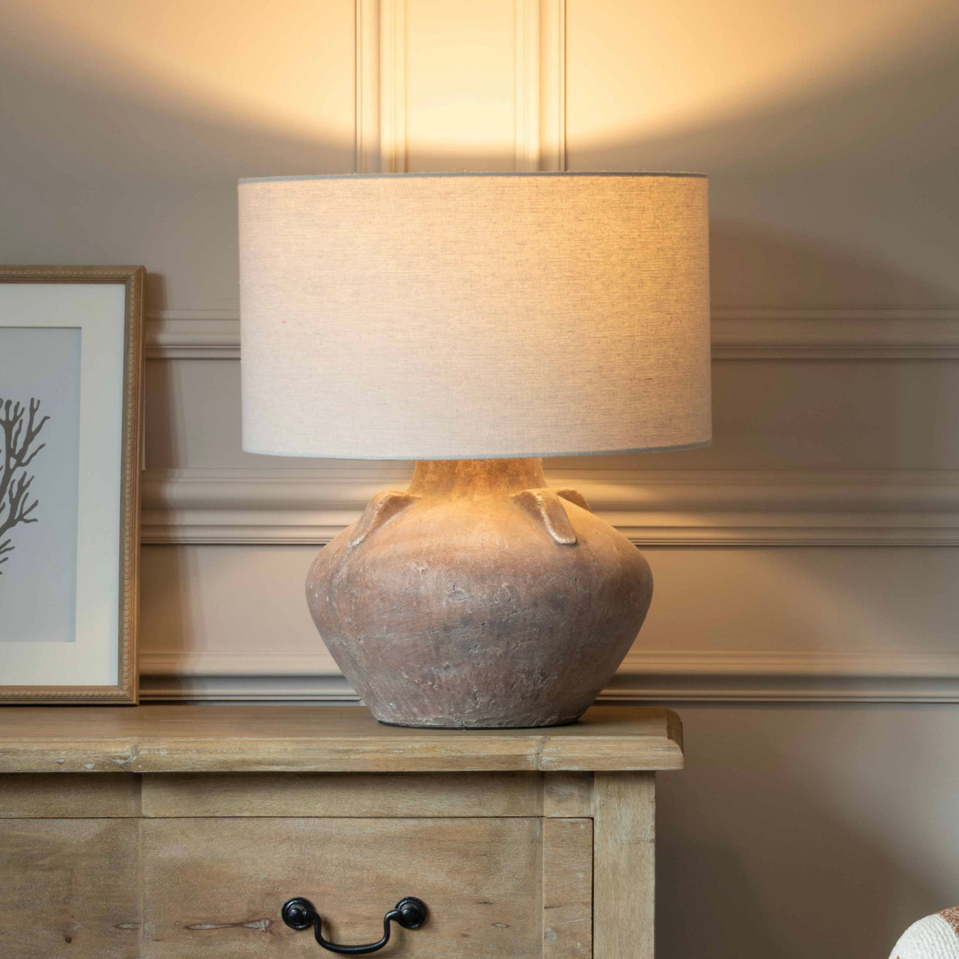 Terracotta Roman Style Table Lamp
