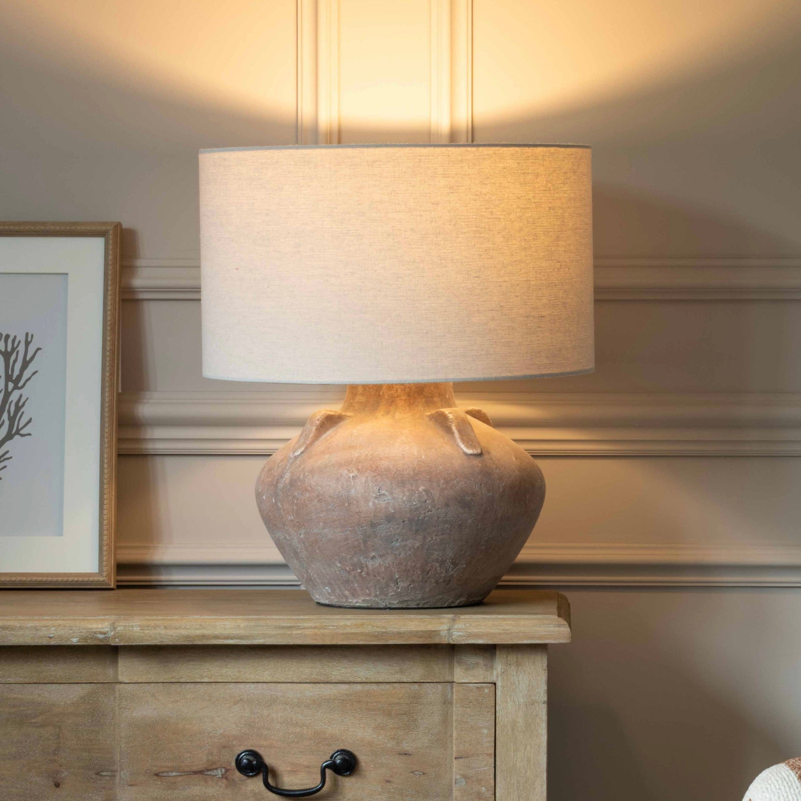 Terracotta Roman Style Table Lamp