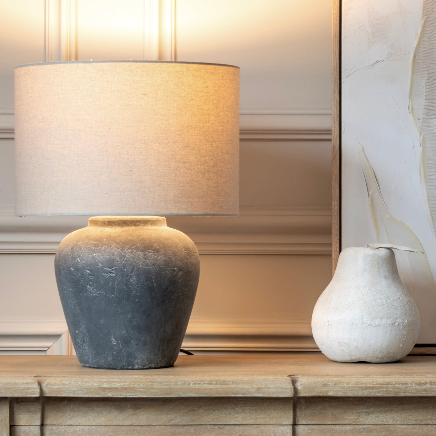 Bedside Stone Based Charcoal Lamp