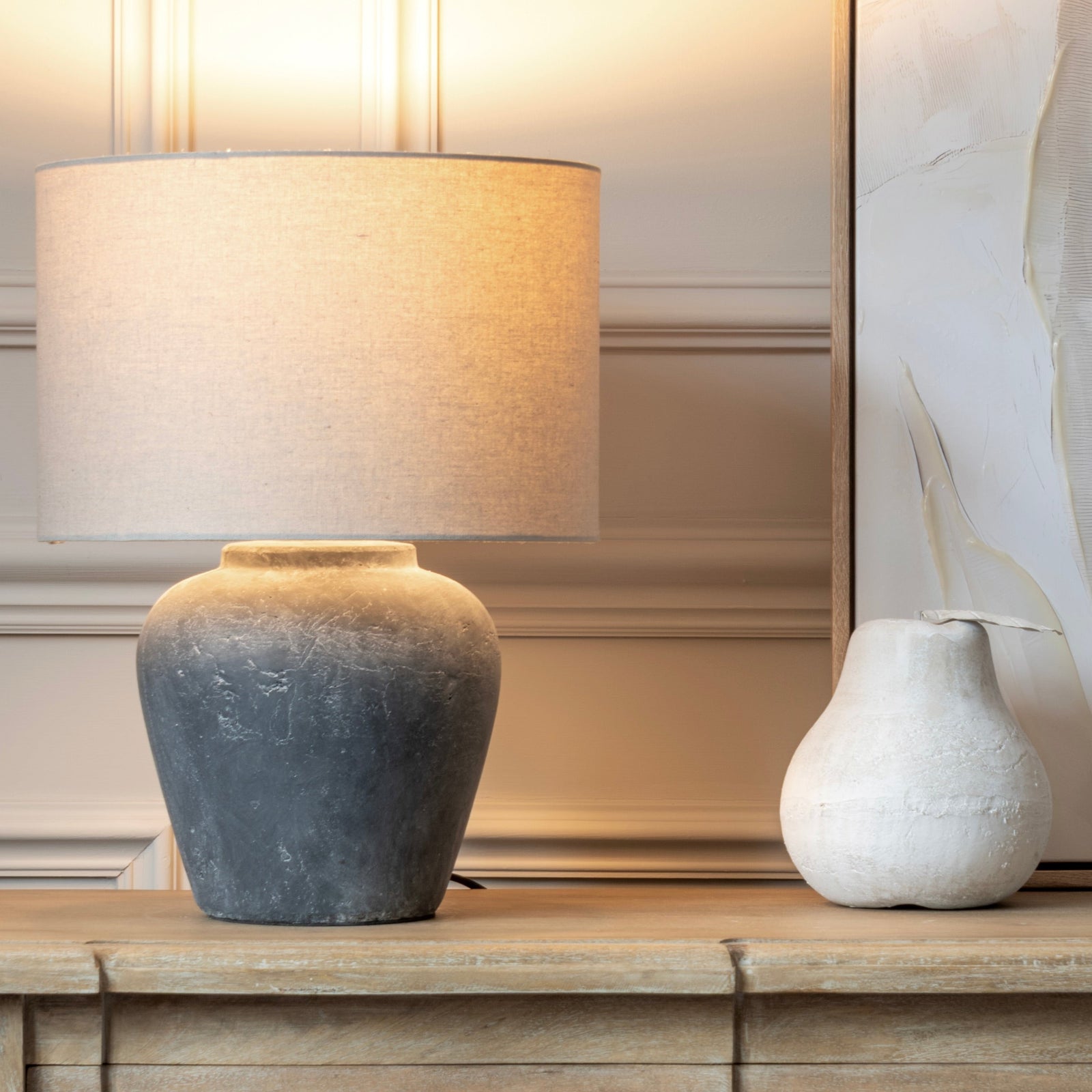 Bedside Stone Based Charcoal Lamp