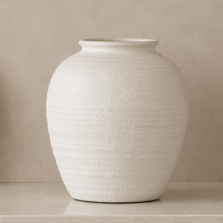 Elegant White Textured Vase