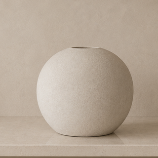 Darcy White Globe  Vase
