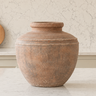Large Terracotta Style Rustic Vase