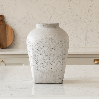 Tall Distressed Stone Vase