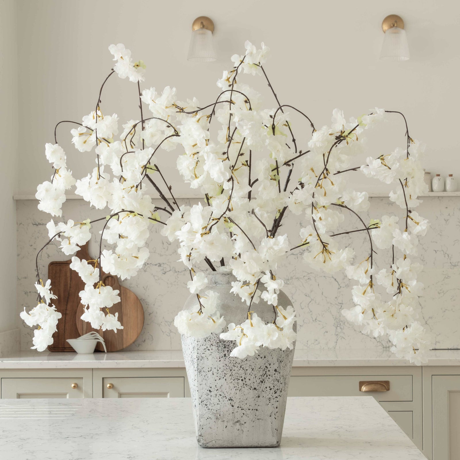 Large White Cherry Blossom Arrangement