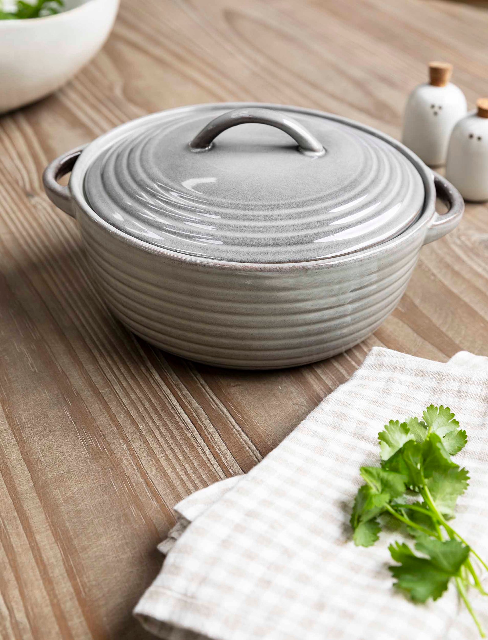 Damerham Grey Casserole Dish