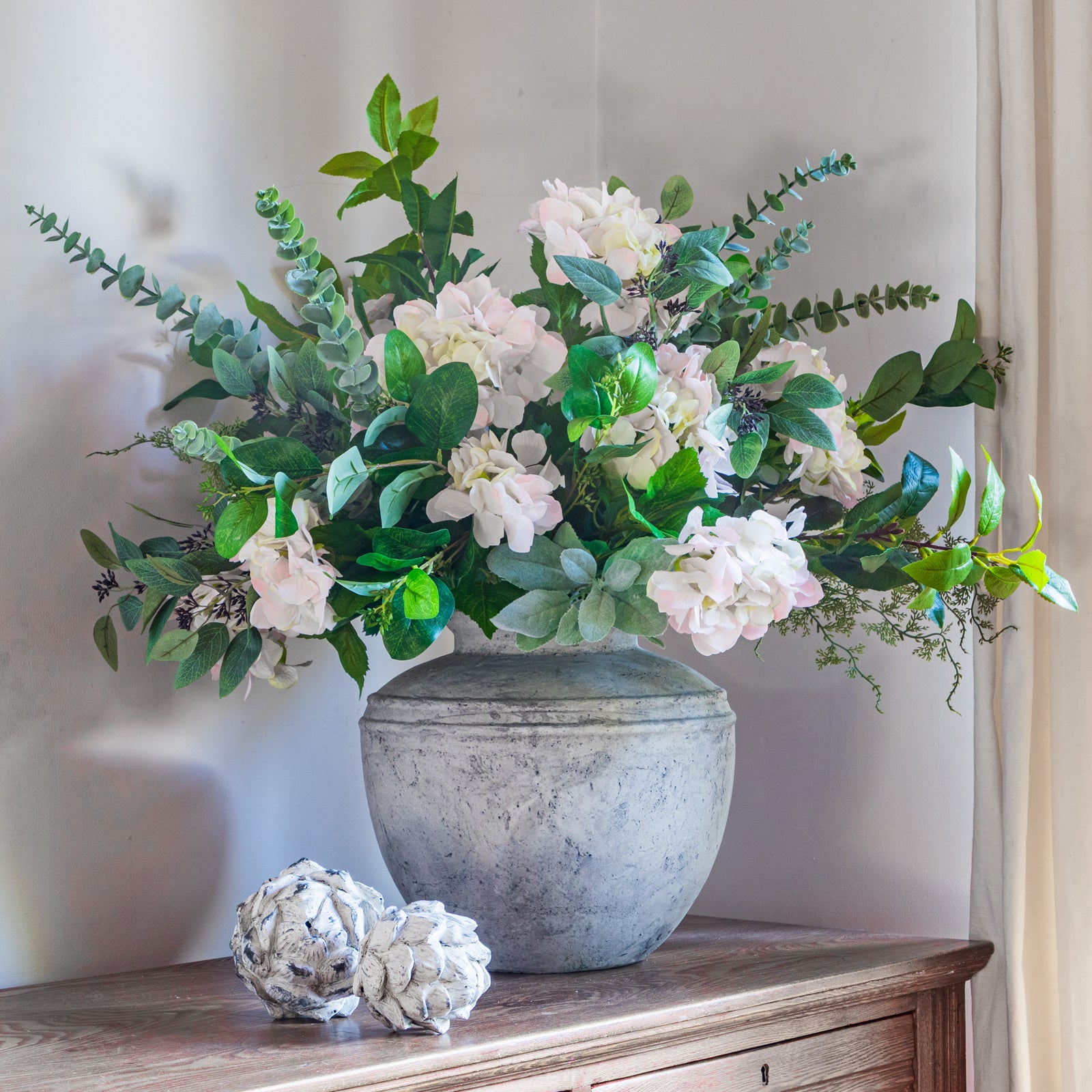 Faux Statement Spring Blush Hydrangea Bouquet