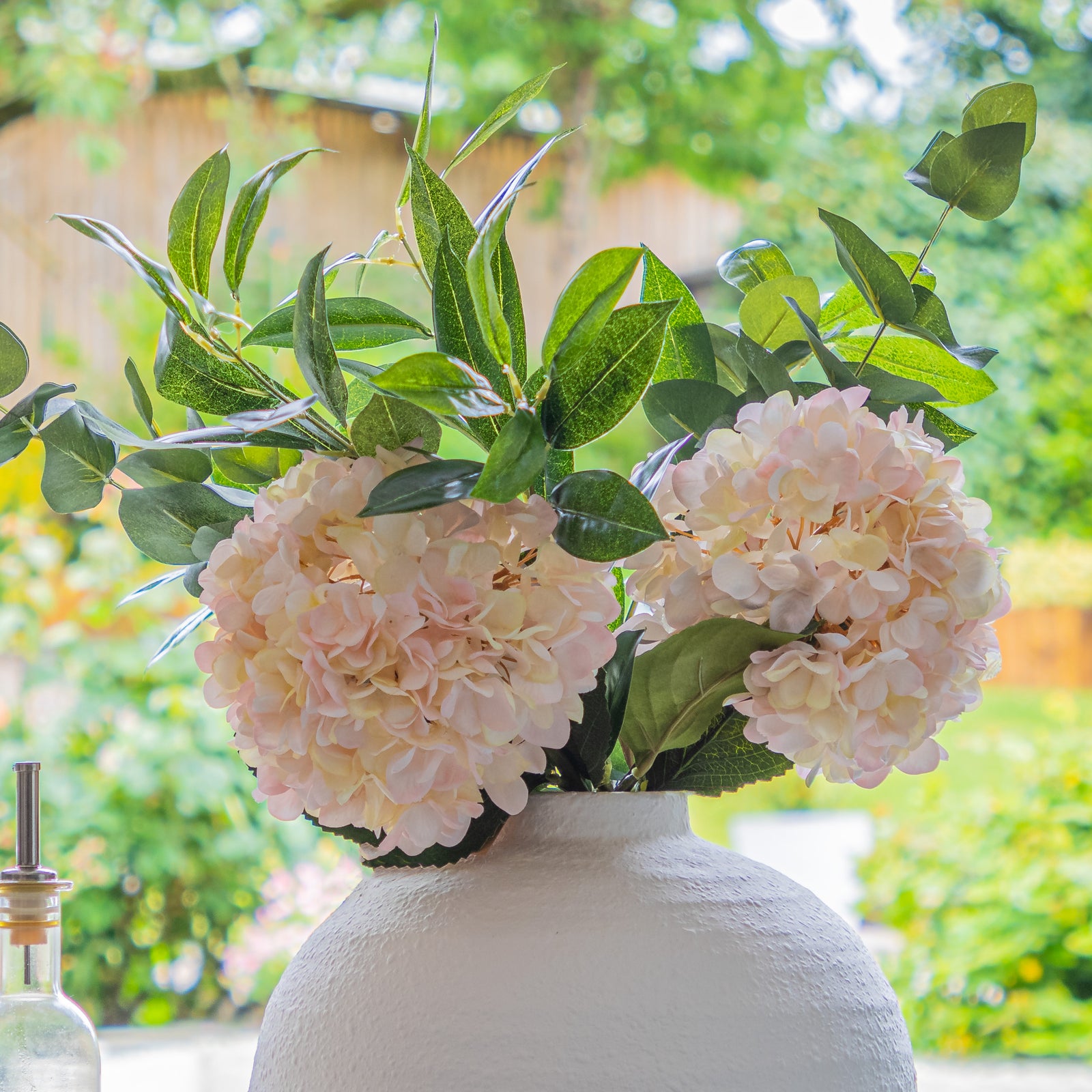 Classic Faux Spring Blush Hydrangea Bouquet