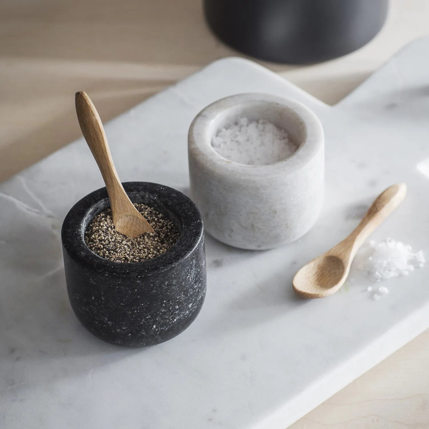 Marble Salt & Pepper Pots Set of 2