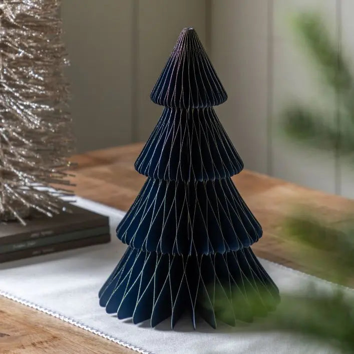 Merry Midnight Paper Tree Decor In Navy