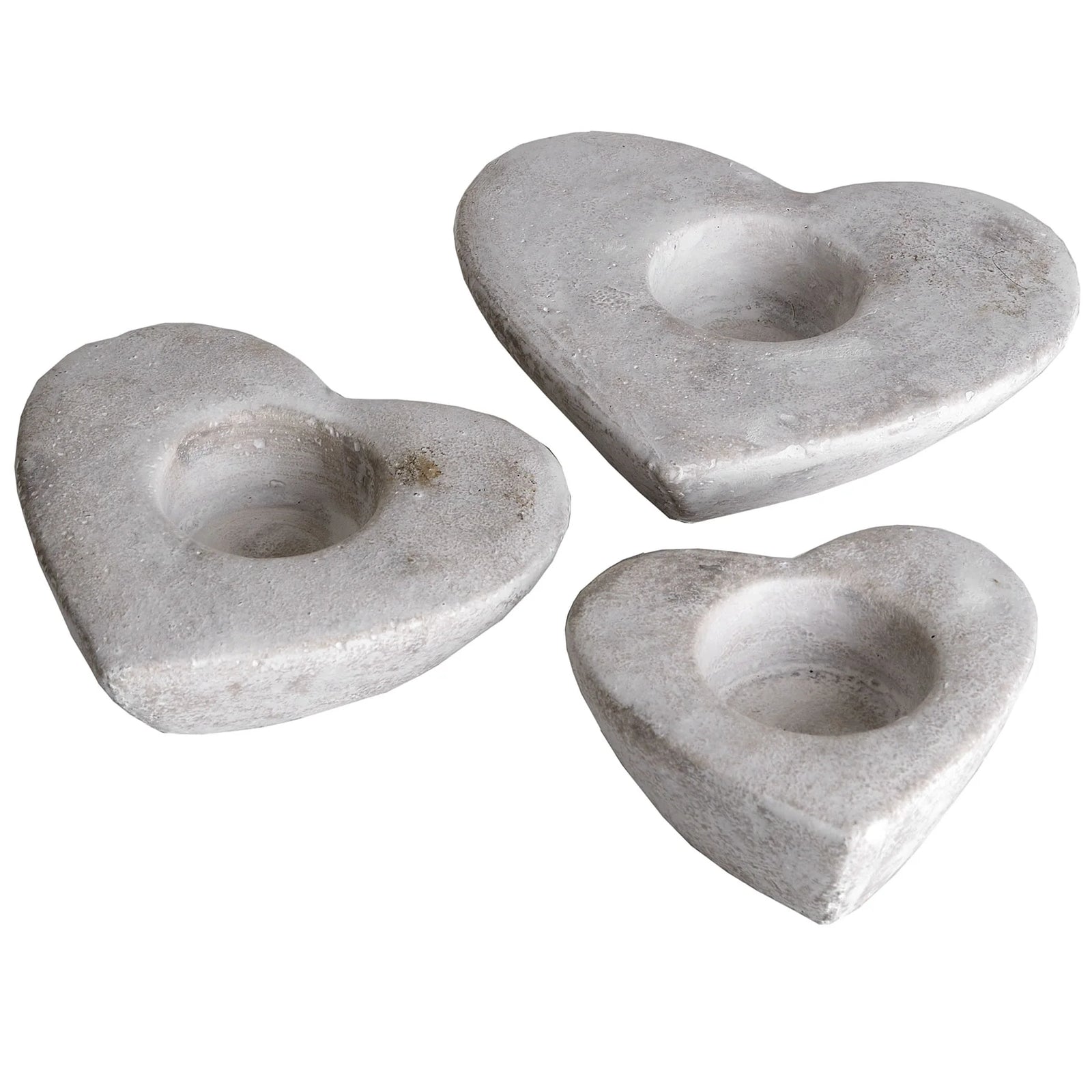 Set of Three Heart Shaped Tea Light Holders