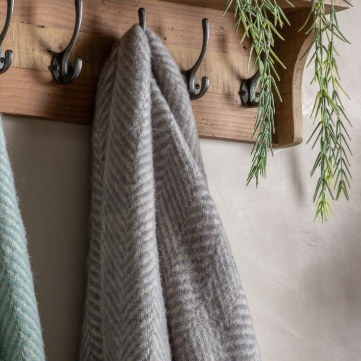 Grey Wool Throw
