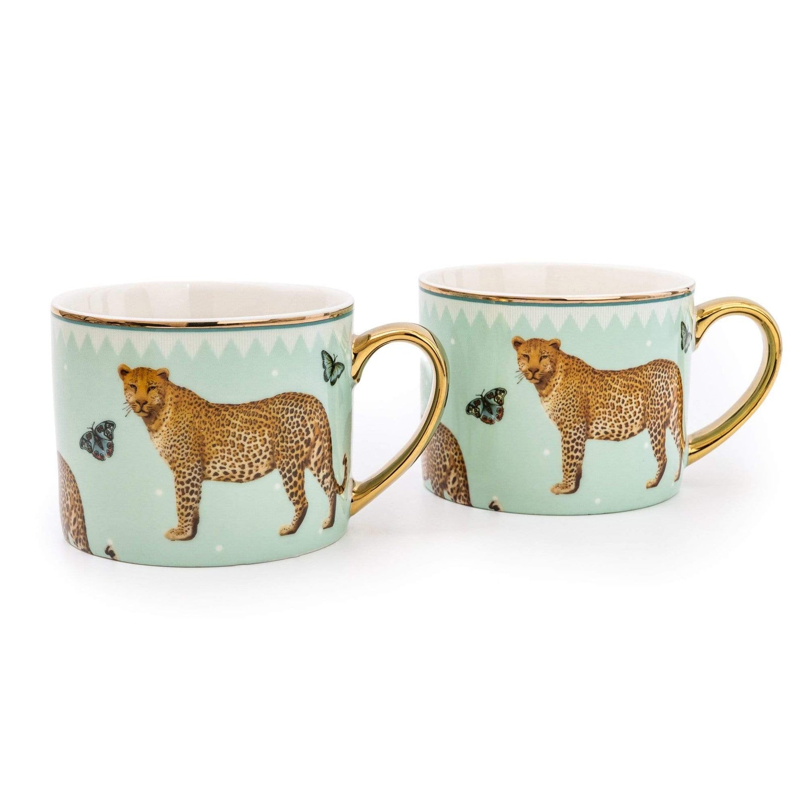 Pair of Leopard Mugs