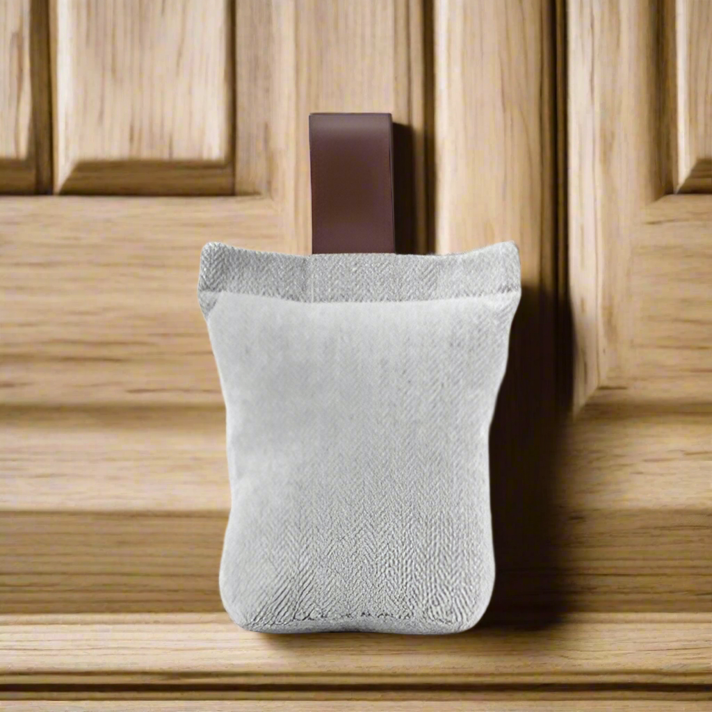 Natural Doorstop with Leather Handle