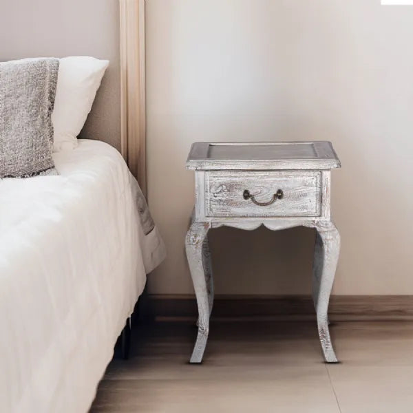 Rustic Grey Wooden Side Table