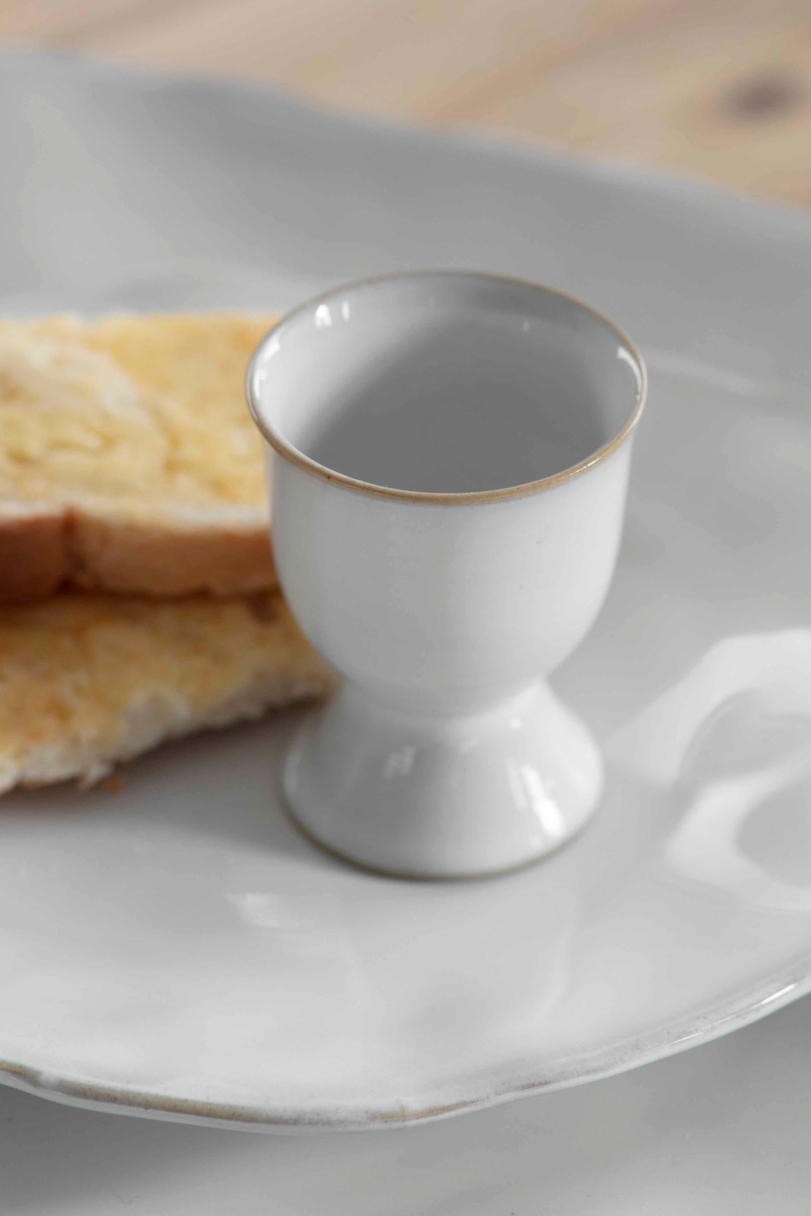 Set of 2 White Ithaca Egg Cups