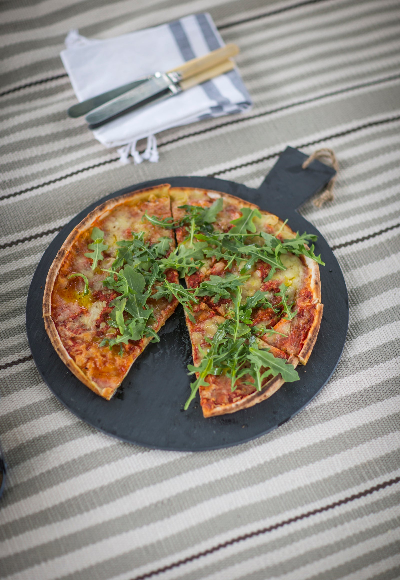 Natural Slate Round Serving Board