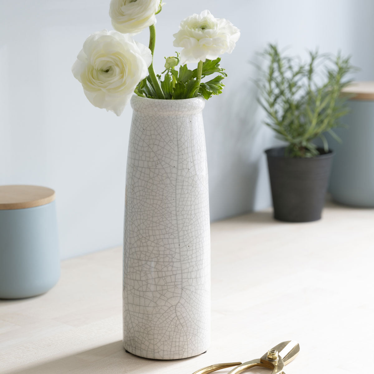 Ravello White Bottle vase