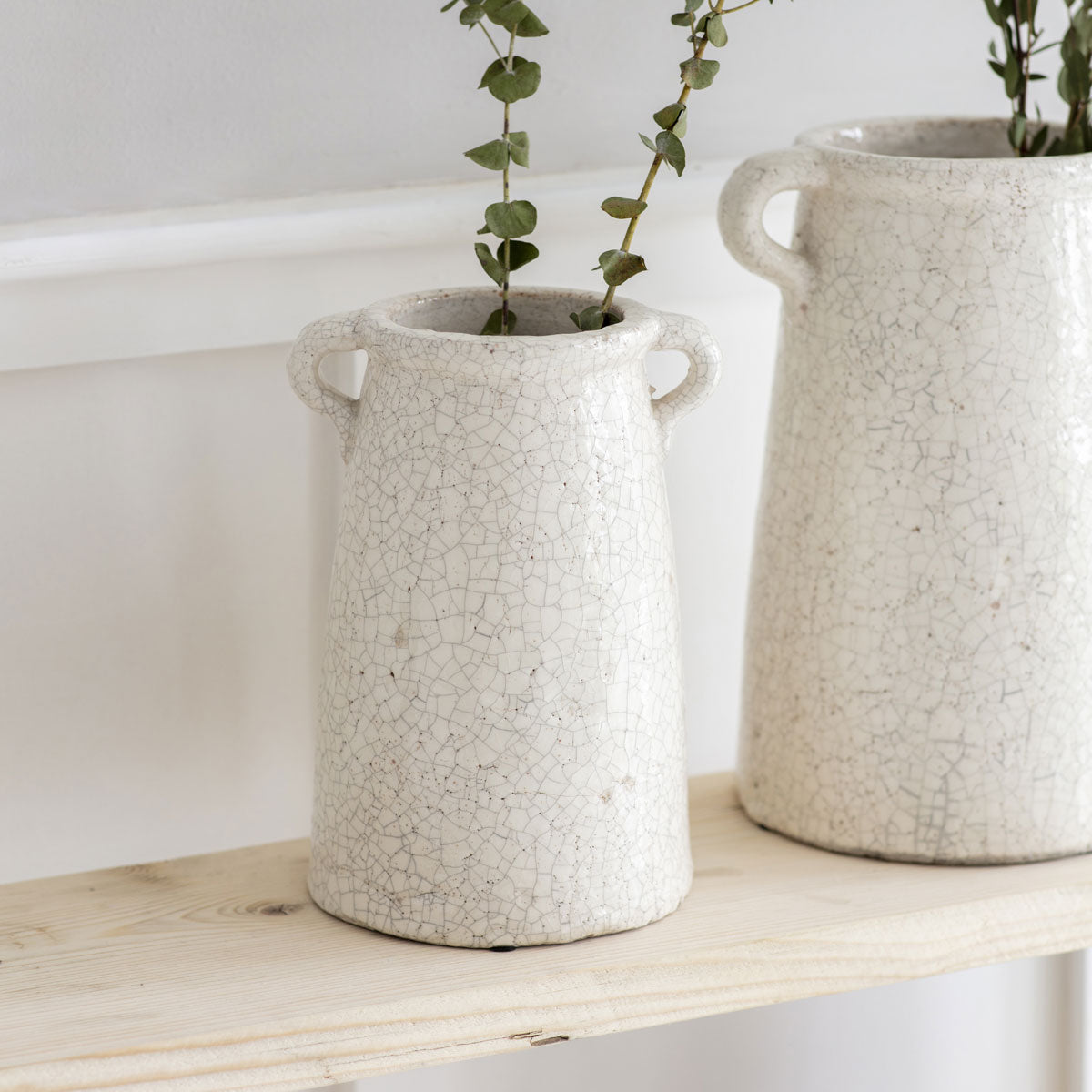 Ravello White Vase With Handles