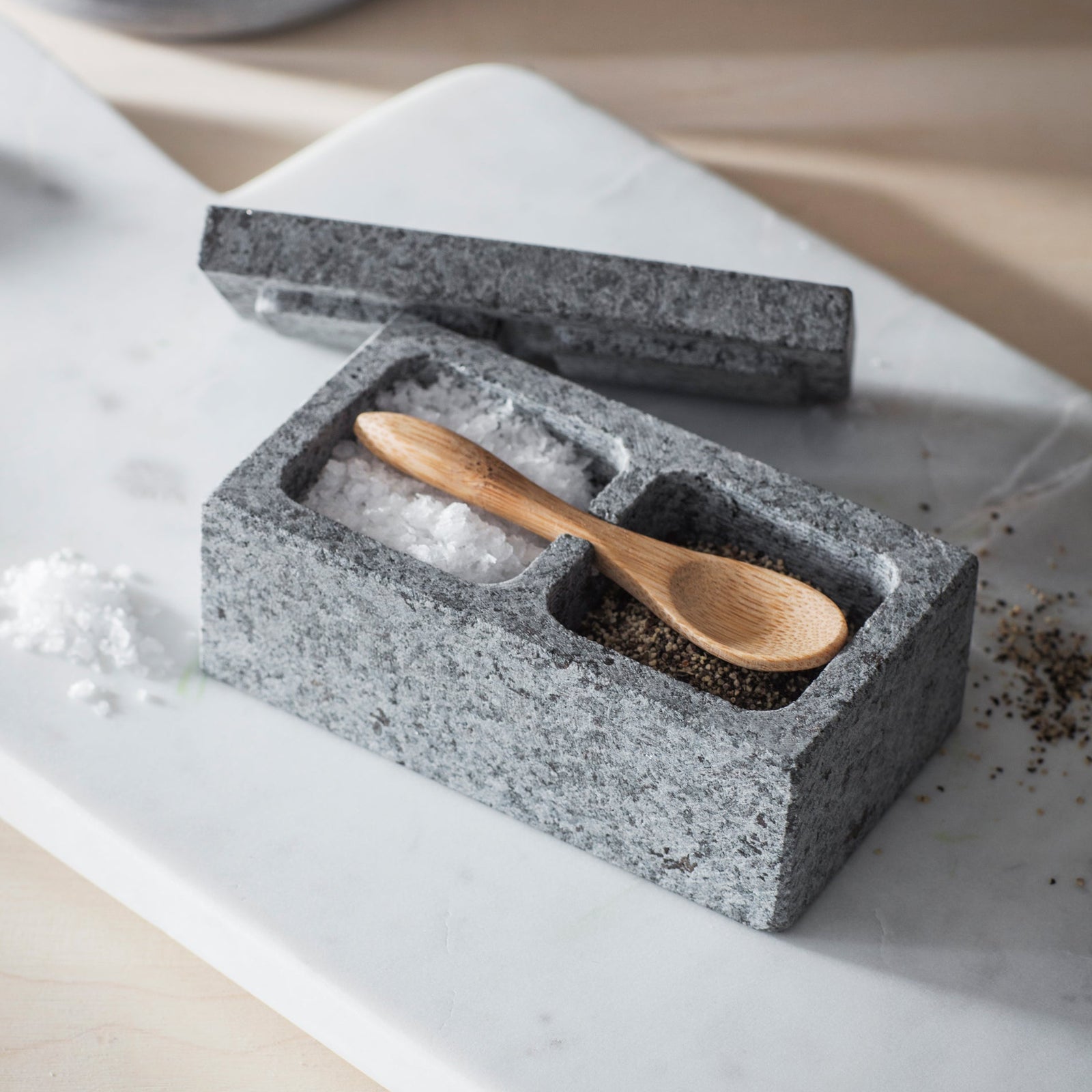 Granite Salt & Pepper Pinch Pots