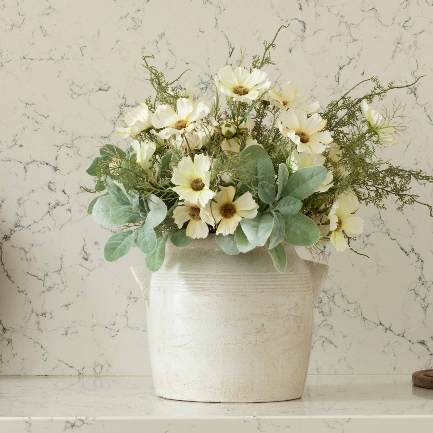 Textured Earthy Pot With Handles - Medium