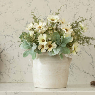 Textured Earthy Pot With Handles - Medium