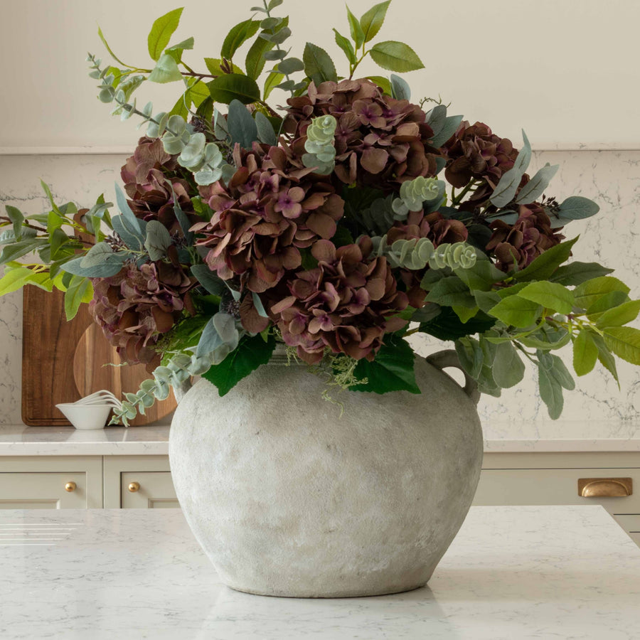 Large Aged Stone Textured Vase