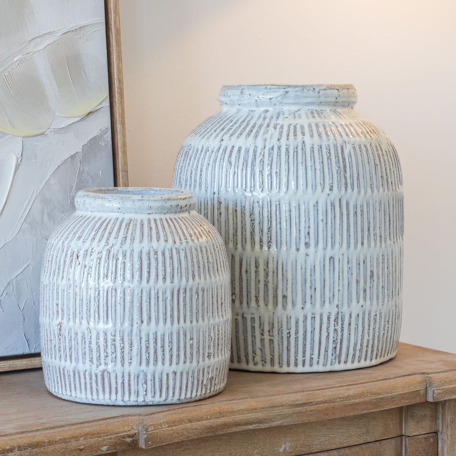 Rustic Dipped Glazed Vase