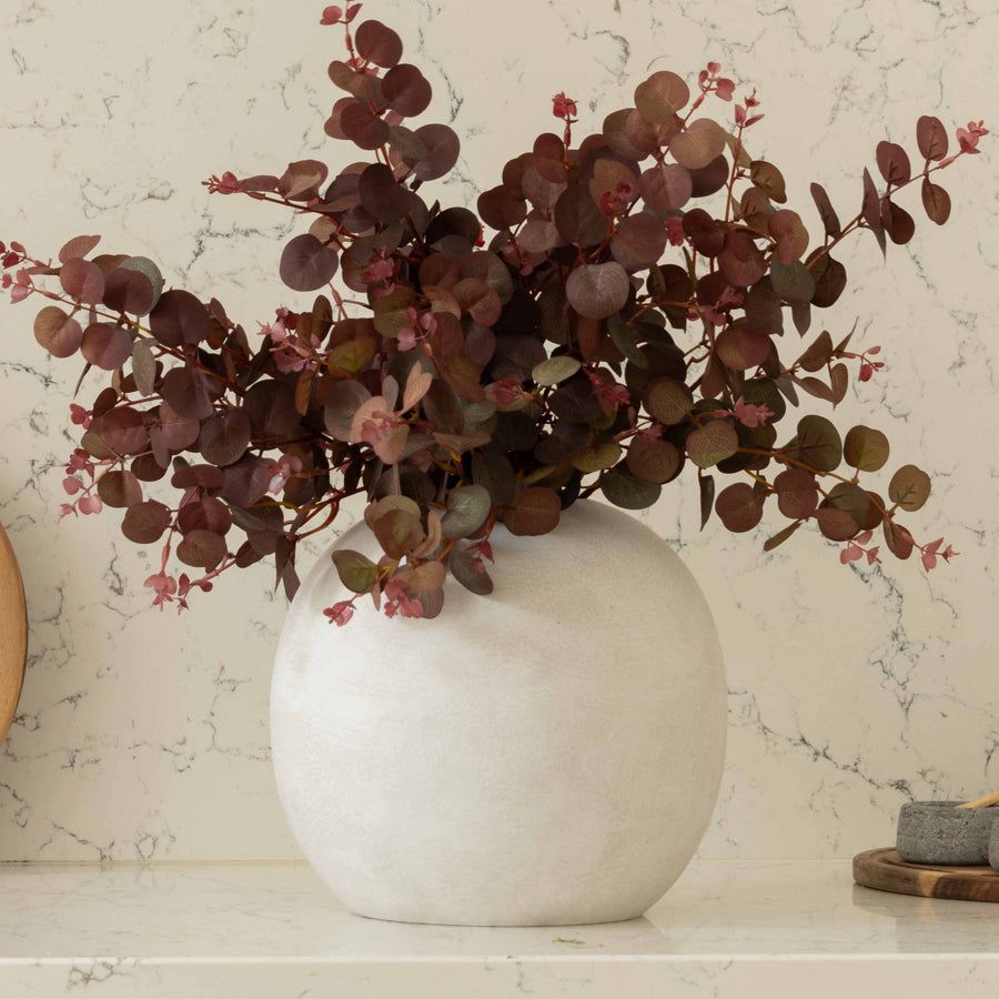 Darcy White Globe  Vase