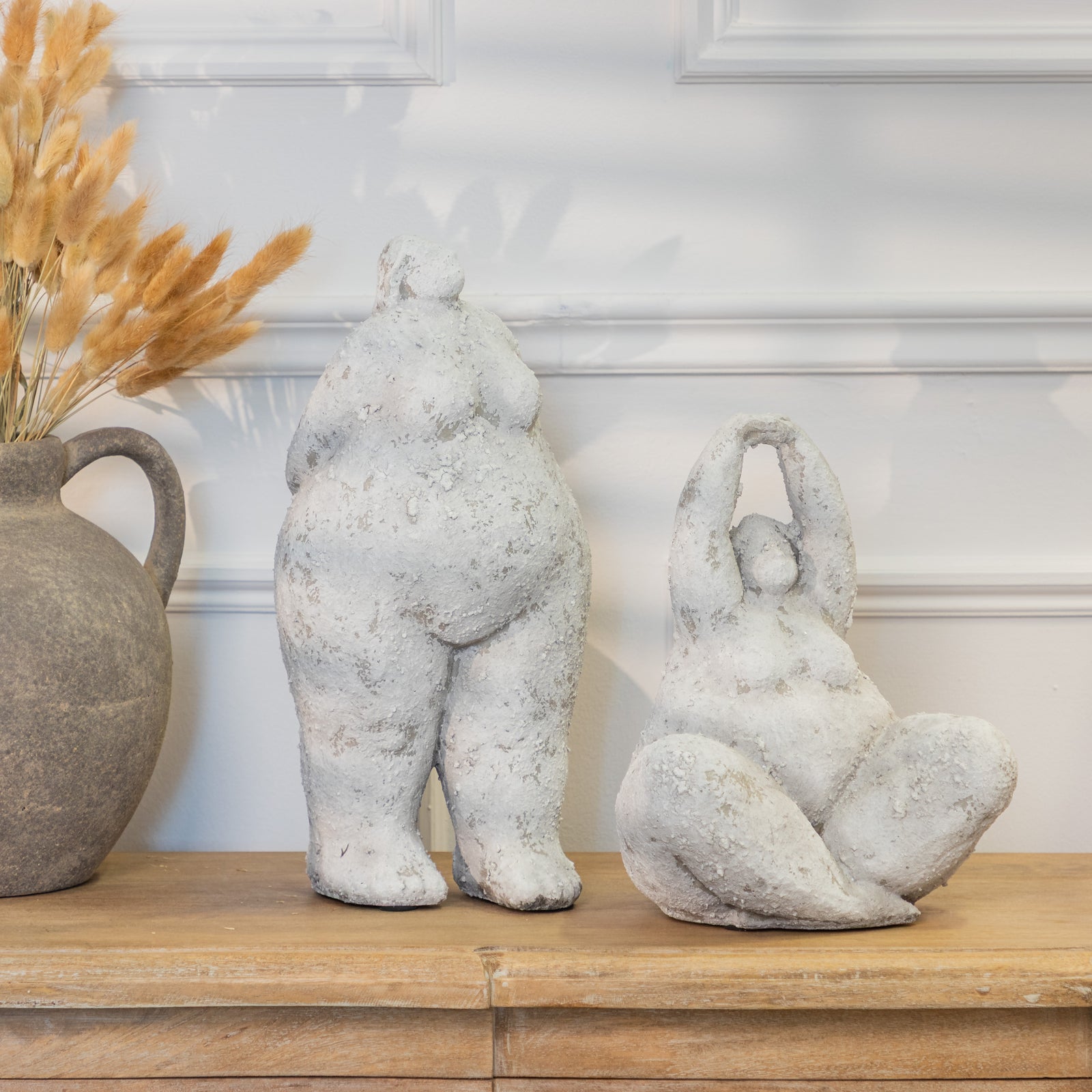Rustic Standing Female Figure Statue