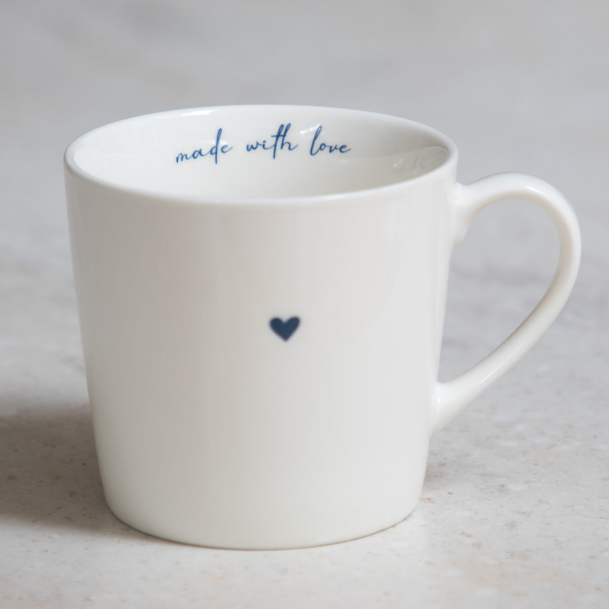Made With Love Heart Design Mug - Matching Pair