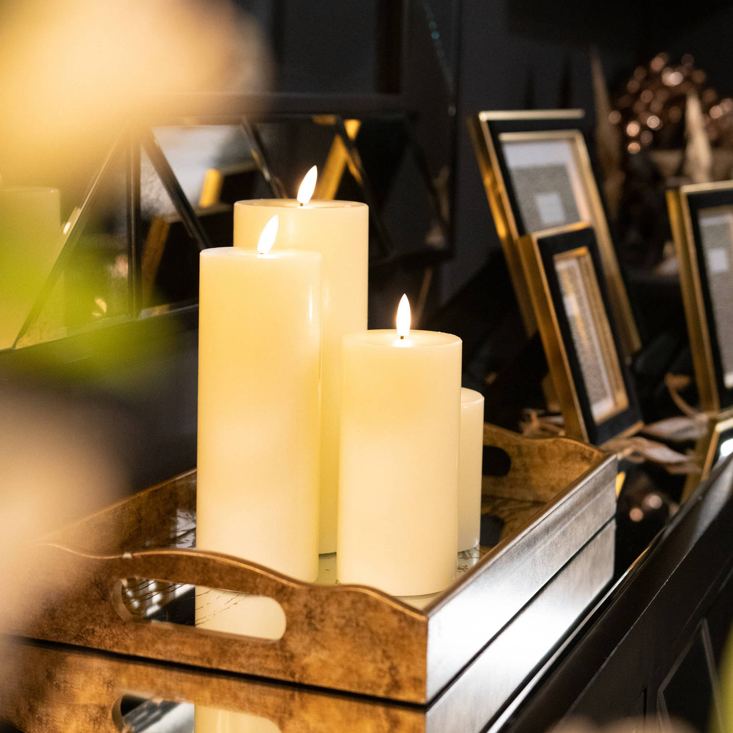 Natural Glow Cream Artificial Real Wax Candles