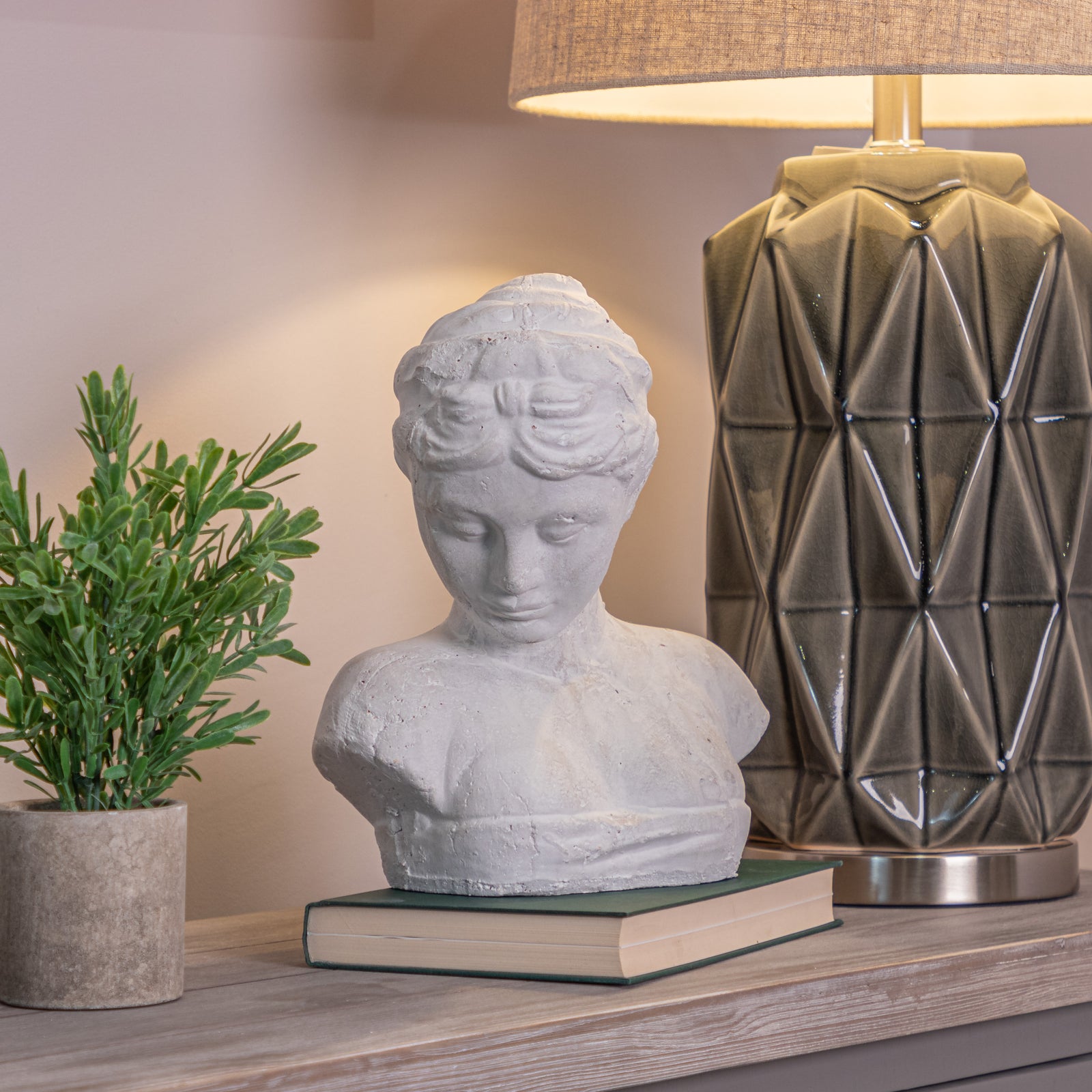 Stone Effect Woman's Head Icon