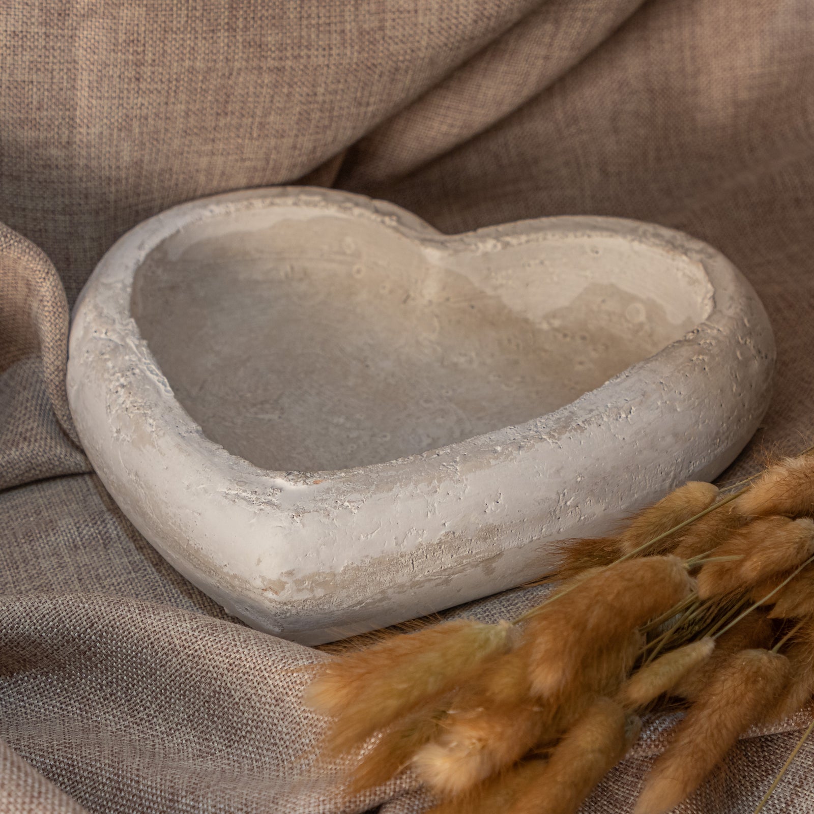 Deep Stone Rustic Heart Dish